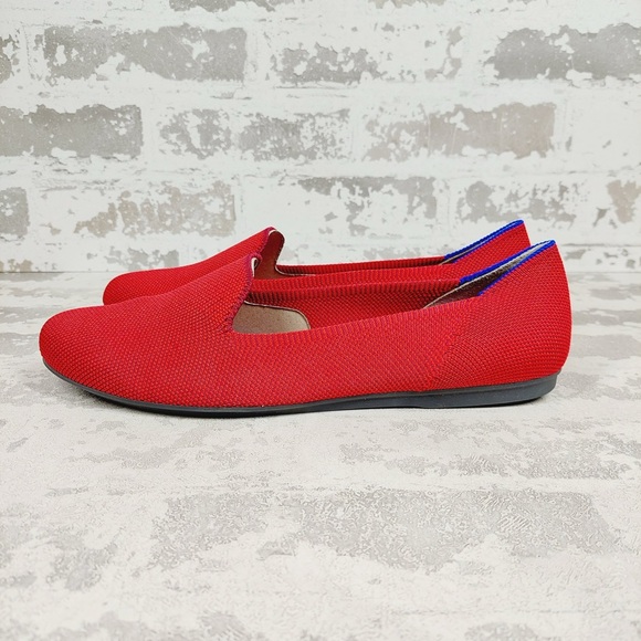 NEW Rothy's The Loafer Red Round Toe Slip On Flat Loafers F378
